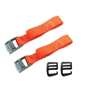 Tie Down Straps with Retaining Clips - Pair